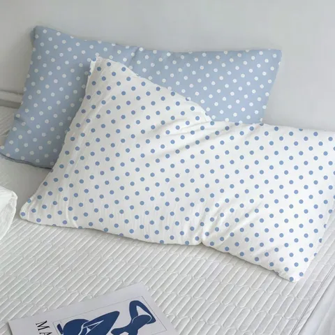 Korean Style Plush Polka Dot Throw Pillow Soft Rectangular Long Bolster Cushion For Sofa Living Room Bedroom Bed Home Decor