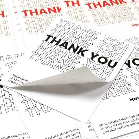 Korean Ins Style Thank You Stickers Gift Box Sealing Labels Baking Cake Takeout Box Decorative Paper Sticker