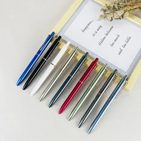 Business Büro Einziehbar Metall Gelstift Roségold Clip Feine Kugelspitze Glattes Schreiben Signatur Stift Für Schule