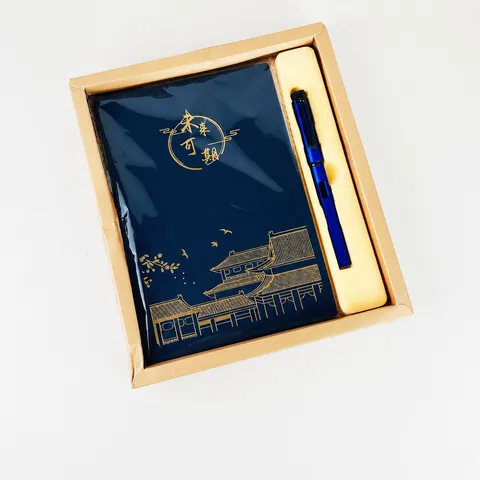 Business Notizbuch Geschenkbox Set A5 PU Leder Journal Mit Metallstift Für Büro Meeting Rekord Tägliches Business Geschenk