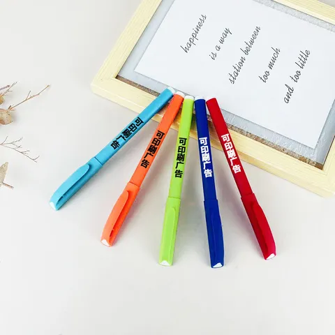Business Office Gel Ink Pen Fine Point Plastic Ballpoint Pens Smooth Writing Promotional Logo Pens Office Supplies
