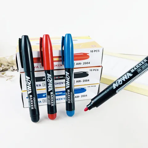 Schwarzer Permanent Marker Stift Wasserdicht Oelbestaechig Schnelltrocknend Marker Fuer Buero Schule Und Logistik Markierung