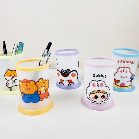 Kreativ Süß Cartoon Tier Klappbar Stifthalter Kunststoff Desktop Schreibwaren Aufbewahrung Organizer Mehrfarbig Schüler Geschenk