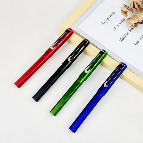 Metall Tintenroller Gelstift Business Büro Schule Schreibstift Glatte Metallschale Taschenclip Geschenk Unterschriftenstift