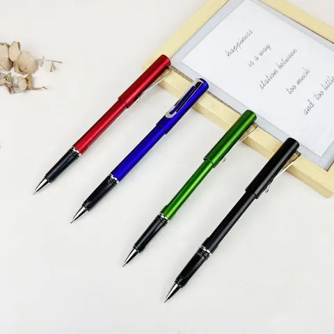 Metall Tintenroller Gelstift Business Büro Schule Schreibstift Glatte Metallschale Taschenclip Geschenk Unterschriftenstift