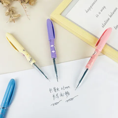 Cute Cartoon Unicorn Gel Ink Pen Black Signature Pens Plastic Writing Pens Office School Stationery