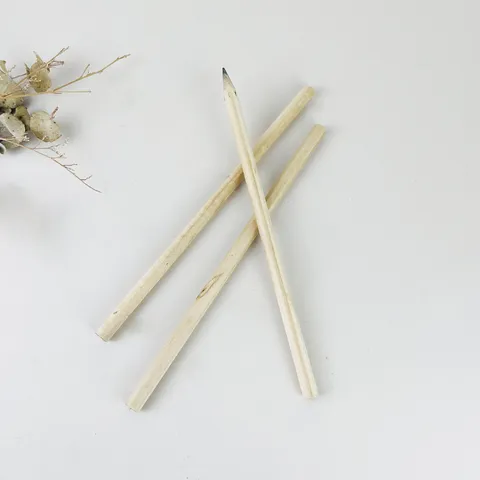 Natural Wood HB Pencil Student Writing Sketching Pencil Hexagonal Triangular Barrel Office School Stationery