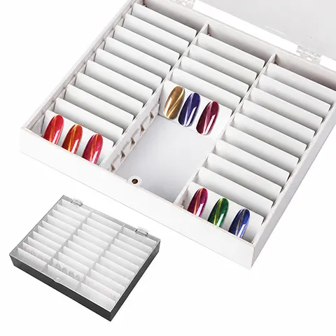 Acryl Nagel Display Box Staubdicht Flip Farbkarte Aufbewahrungsbox Organizer Für Salon Heimgebrauch