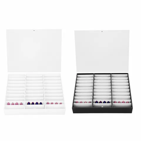 Acryl Nagel Display Box Staubdicht Flip Farbkarte Aufbewahrungsbox Organizer Für Salon Heimgebrauch