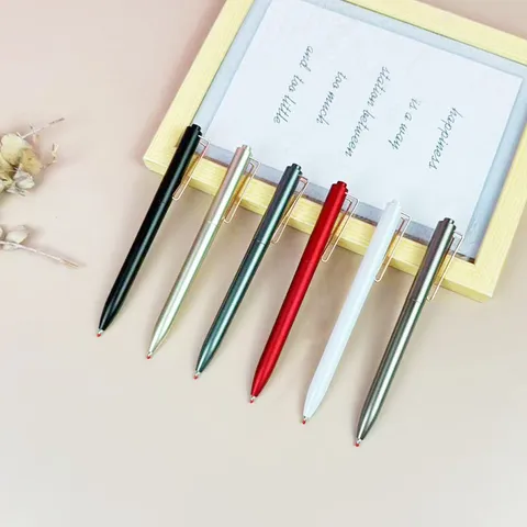 Metall Einziehbar Gelstift Business Büro Signatur Stift Glattes Schreiben Kugelschreiber Schwarz Rot Weiß Grau