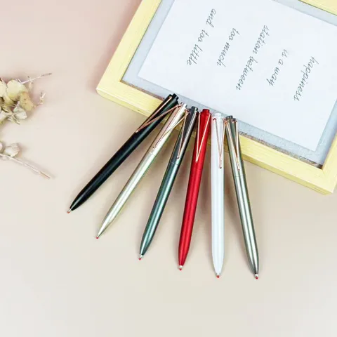Metall Einziehbar Gelstift Business Büro Signatur Stift Glattes Schreiben Kugelschreiber Schwarz Rot Weiß Grau