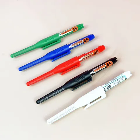 Langer Spitzen Tiefes Loch Marker Stift Wasserdicht Schnelltrocknend Holzbearbeitung Fliese Markierungsstift Mehrfarbig Bürobedarf
