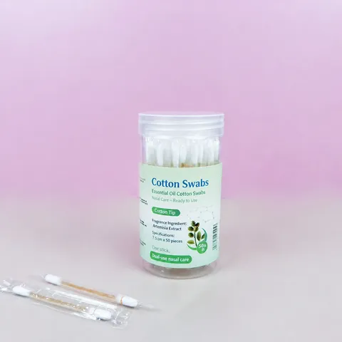 Portable Xanthium Essential Oil Cotton Swabs Independent Disposable Nasal Care Cotton Buds For Daily Cleaning