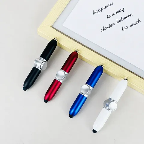 Multifunktionaler LED Leuchtender Touchscreen Stift Fidget Spinner Dekompression Kunststoff Gelstift