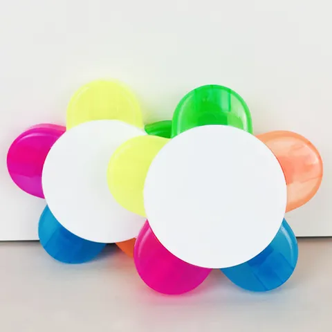 Kreatives Fünfblättriges Blumen Textmarker Set Süß Mehrfarbig Keilspitze Marker Stifte Für Schüler Schule Büro Schreibwaren Geschenk