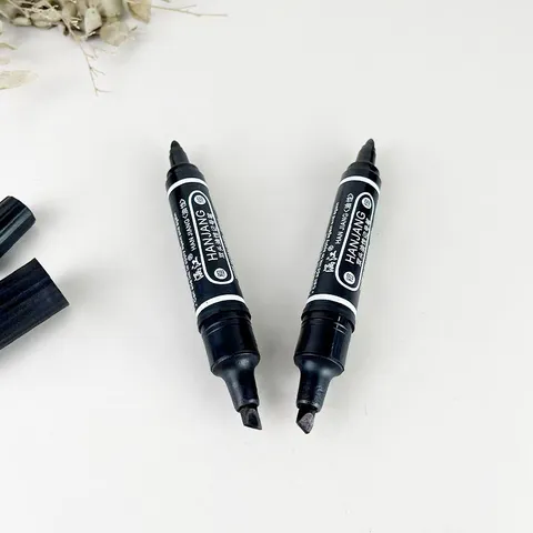 Großer Doppelköpfiger Permanentmarker Wasserdicht Ölbasierter Stift Schwarz Rot Blau Industrielle Konstruktion Markierungsstift