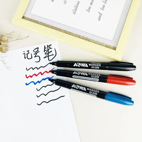 Schwarzer Permanent Marker Stift Wasserdicht Oelbestaechig Schnelltrocknend Marker Fuer Buero Schule Und Logistik Markierung
