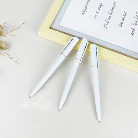 Office Hotel Promotional Ballpoint Pen Plastic Twist Slim Rod Sign Pen Bullet Tip Writing Pen Gift