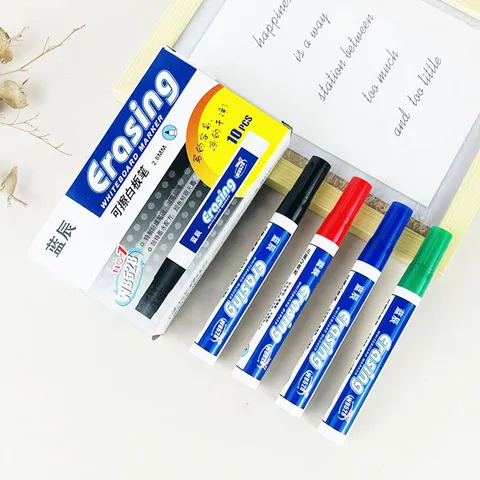 Große Kapazität Abwischbarer Whiteboard Marker Kunststoff Glattes Schreiben Stift Für Büro Und Schule Täglichen Gebrauch