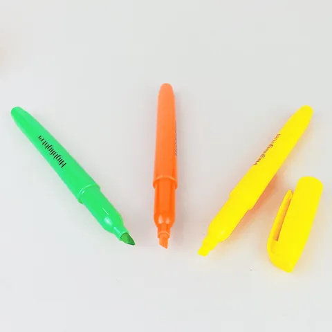 Kunststoff Textmarker Stift Keilspitze Bunt Marker Stift Für Büro Schule Tägliche Markierung Und Zeichnen Schreibwaren