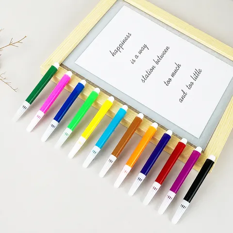 Draagbare Mini Aquarelstiften Plastic Gekleurde Marker Stiften Soepel Schrijven Tekenen Stiften Voor School Kantoor Kunstbenodigdheden