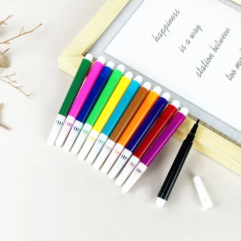 Draagbare Mini Aquarelstiften Plastic Gekleurde Marker Stiften Soepel Schrijven Tekenen Stiften Voor School Kantoor Kunstbenodigdheden