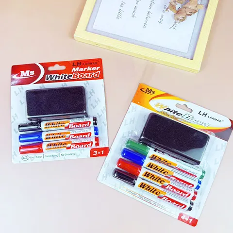 Portable Whiteboard Marker Dry Erase Pens With Eraser Office School Teaching Stationery Supplies