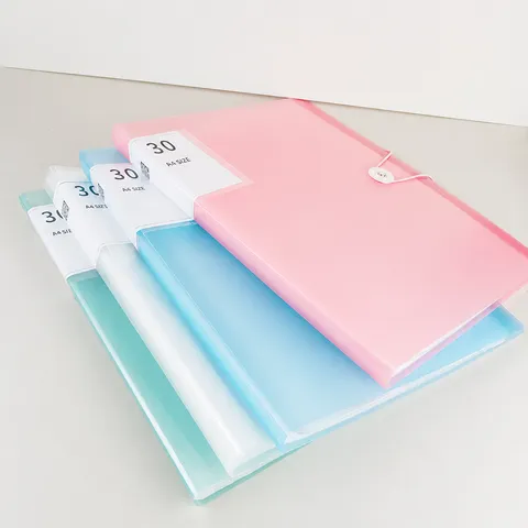 A4 Transparant Document Display Boek Plastic Ordner met Hoesjes Opbergtas Voor Kantoor en School