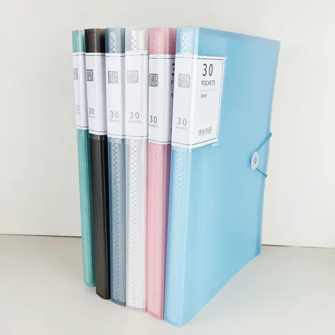 A4 Transparant Document Display Boek Plastic Ordner met Hoesjes Opbergtas Voor Kantoor en School