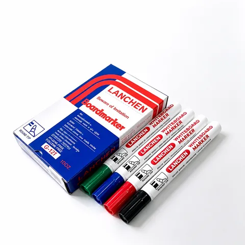 Lösbare Whiteboard-Marker Stifte Meißel Runde Spitze Trocken Abwischbare Marker Schwarz Rot Blau Grün Büro Schule Zubehör