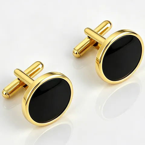 French Style Men's Cufflinks Square Round Geometric Pattern Lacquer Finish Metal Alloy Shirt Cuff Links Business Formal Jewelry