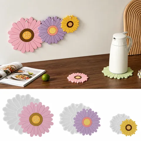 Daisy Flower Silicone Mold DIY Resin Casting Mold For Coaster Plaster Tray Handmade Home Decor Craft Tool