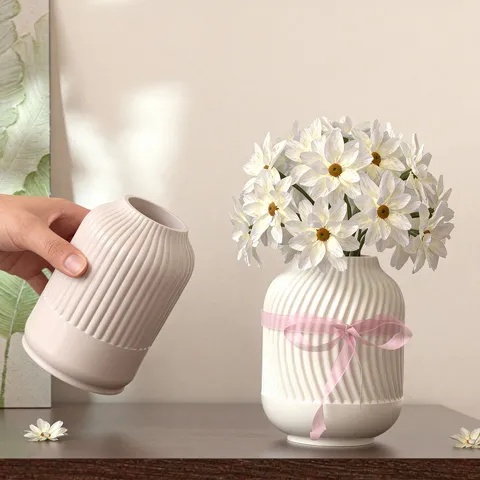 Estilo Nórdico Raya Vertical Onda Jarrón de Flores Molde de Silicona Columna Romana Minimalista Jarrón Hidropónico Molde de Fundición DIY