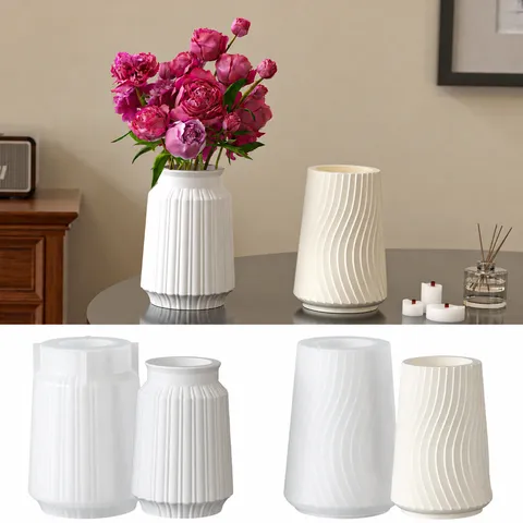 Nordisch Minimalistisch Silikon Vase Form DIY Hydroponisch Blumentopf Kerze Behälter Gips Form Heimdekoration Handwerk Werkzeug