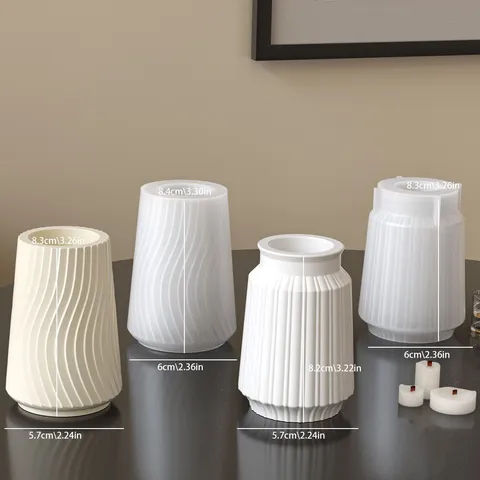 Nordisch Minimalistisch Silikon Vase Form DIY Hydroponisch Blumentopf Kerze Behälter Gips Form Heimdekoration Handwerk Werkzeug