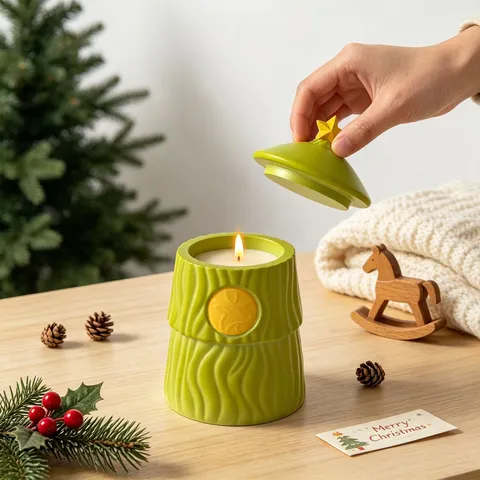 Kerstboom Eland Siliconen Mal DIY Kaars Pot Opslag Container Feestelijke Woondecoratie Ambacht Maak Mal