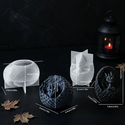 DIY 3D Dinosaur Egg Silicone Mold Hatching Baby T-Rex Candle Plaster Resin Epoxy Mold Craft Tool Home Decor
