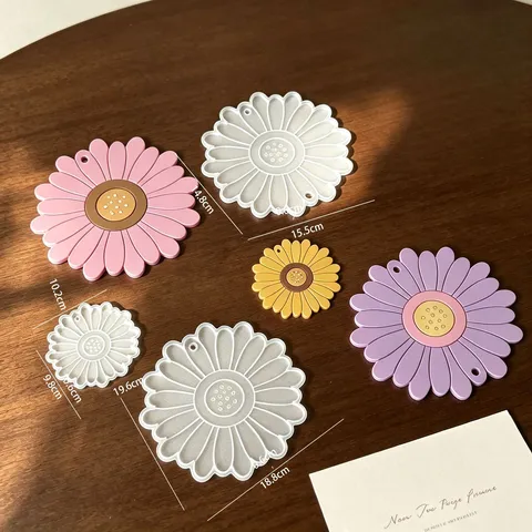 Daisy Flower Silicone Mold DIY Resin Casting Mold For Coaster Plaster Tray Handmade Home Decor Craft Tool