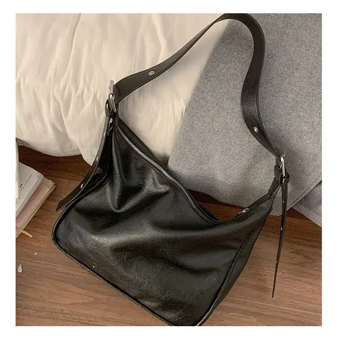 Femmes Grande Capacité Sac Cabas en Cuir PU Vintage Slouchy Hobo Sac à Bandoulière Sac à Main Quotidien Décontracté