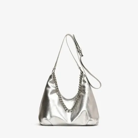Femmes PU Cuir Cabas Sac Élégant Chaîne Navette Épaule Aisselle Sac Grande Capacité Décontracté Sac à Main