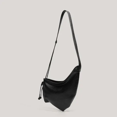Dames Mode PU Leer Halve Maan Crossbody Tas Trendy Effen Kleur Oksel Schoudertas Eenvoudige Casual Handtas