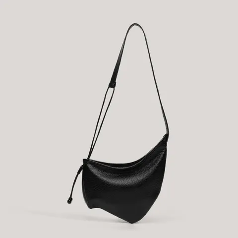 Dames Mode PU Leer Halve Maan Crossbody Tas Trendy Effen Kleur Oksel Schoudertas Eenvoudige Casual Handtas