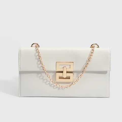 Women Retro PU Leather Small Square Bag Fashion Chain Shoulder Crossbody Bag Elegant Female Casual Messenger Handbag