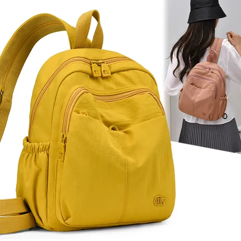 Women Casual Nylon Backpack Lightweight Waterproof Multi-Pocket Travel School Bookbag Commuter Daypack