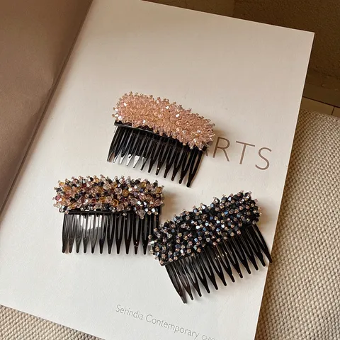 Stile Coreano Pettine per Capelli con Strass di Cristallo Forcina Invertita Accessori per Capelli Floreali Eleganti Per Donne Ragazze Acconciatura