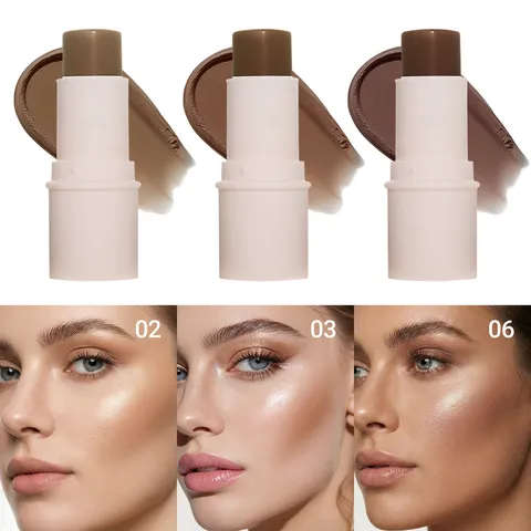 Multi Functional Three Color Contour Stick Cream Makeup Highlight And Shading Cosmetic Pen For Women Face Makeup