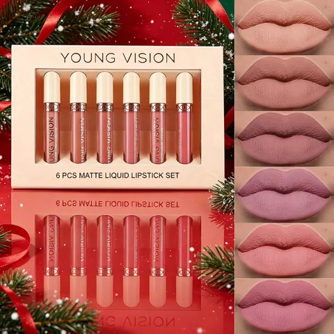 Young Vision Matte Liquid Lipstick Velvet Lip Gloss Waterproof Long Lasting Professional Nude Lip Makeup