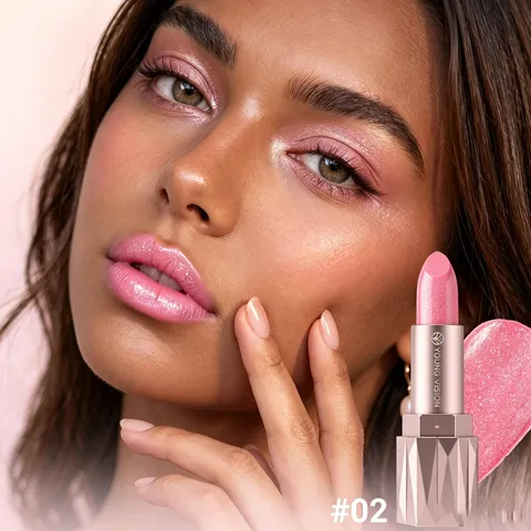 Young Vision Set Trucco da 3 Pezzi Rossetto Perlato Brillante e Lucidalabbra Kit Trucco Labbra Idratante a Lunga Durata