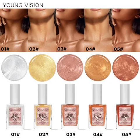 Young Vision Υγρό Έλαιο Λάμψης Σώματος Πρόσωπο Και Σώμα Shimmer Illuminator Για Μακιγιάζ Λάμψης Πάρτι Παραλίας