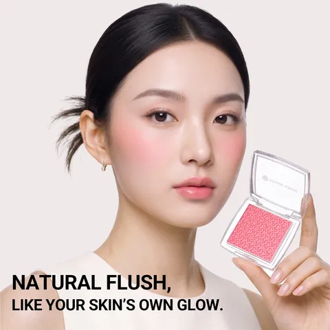 Young Vision Soft Mist Pressed Powder Blush Embossed Design Long Lasting Natural Facial Contouring Makeup Palette